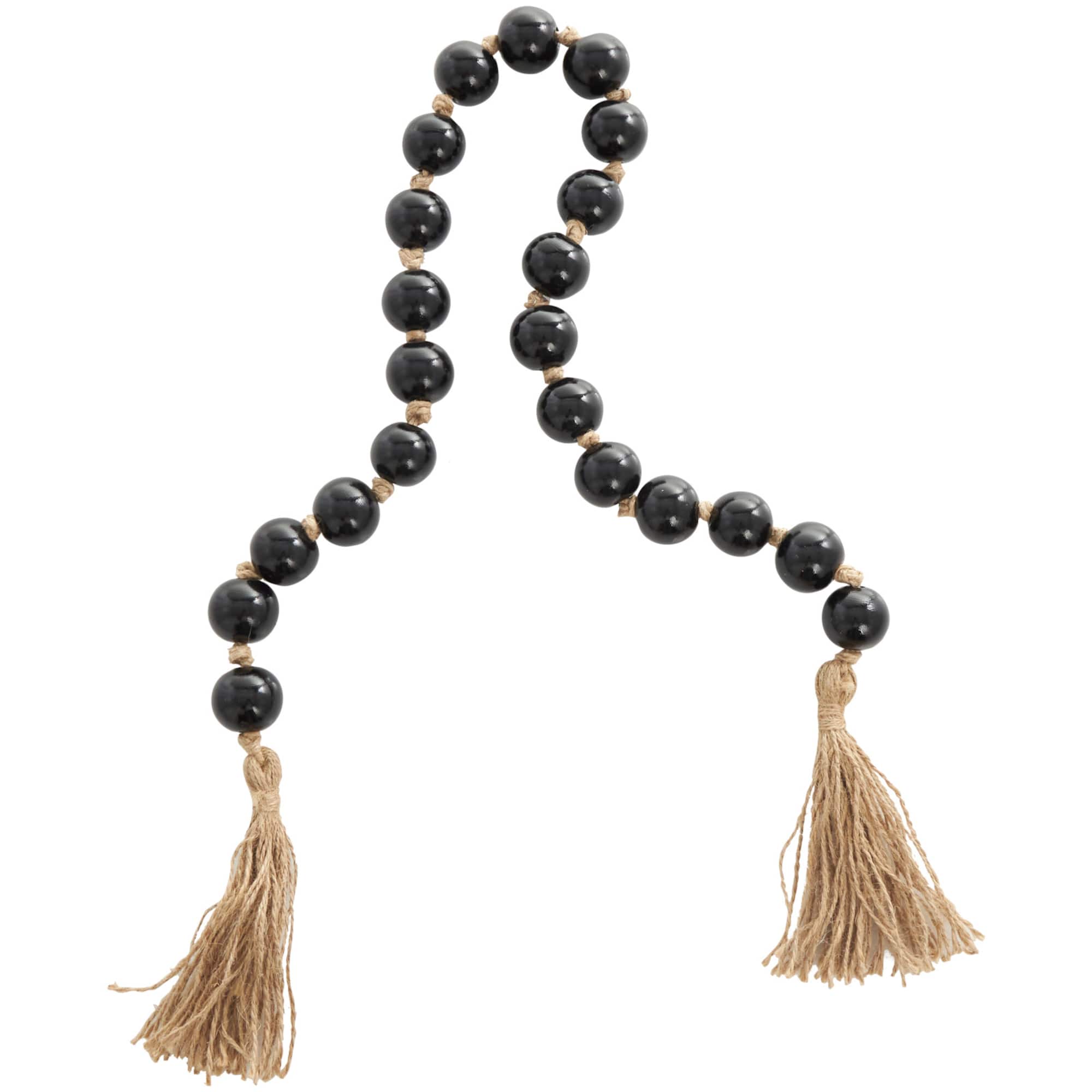 4ft. Glass Handmade Round Beaded Garland with Tassel